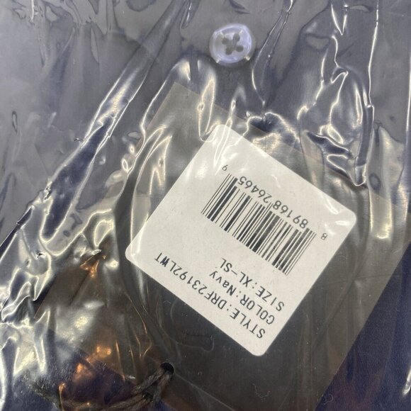 DSTRCT & Row STITCHFIX Men's XL Navy Long Sleeve Button Up Shirt Lightweight NWT - Picture 4 of 6